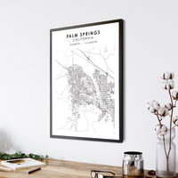 
              Palm Springs, California Scandinavian Map Print 
            