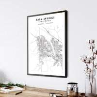 Palm Springs, California Scandinavian Map Print 