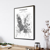 
              Chihuahua, Mexico Scandinavian Style Map Print 
            