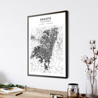 
              Bogota Colombia Scandinavian Map Print 
            