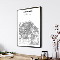 
              Edinburgh, Scotland Scandinavian Style Map Print 
            