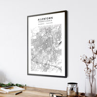
              Allentown, Pennsylvania Scandinavian Map Print 
            