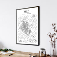 
              Guelph, Ontario Scandinavian Style Map Print 
            