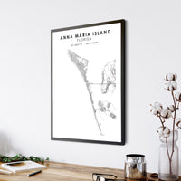 Anna Maria Island, Florida Scandinavian Map Print 