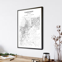 
              Flagstaff, Arizona Scandinavian Map Print 
            