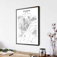 
              Kherson, Ukraine Scandinavian Style Map Print 
            
