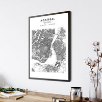 
              Montréal, Québec Scandinavian Style Map Print 
            