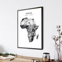 
              Africa Scandinavian Style Map Print 
            
