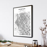 
              Brampton, Ontario Scandinavian Style Map Print 
            