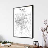 
              Oxford, Mississippi Scandinavian Map Print 
            