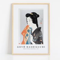 Goyo Hashiguchi - Woman Holding a Hand Towel 1921