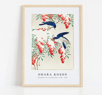 
              Ohara Koson - Flycatchers on a nandina bush (1925 - 1936) by Ohara Koson (1877-1945)
            