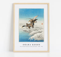 
              Ohara Koson - Pair of ducks flying over snowy reed collar (1900 - 1945) by Ohara Koson (1877-1945)
            