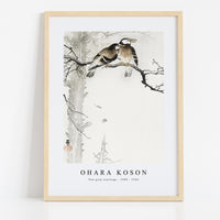 Ohara Koson - Two gray starlings (1900 - 1936) by Ohara Koson (1877-1945)