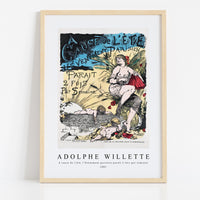Adolphe Willette - A cause de l'été, l'Evénement parisien paraît 2 fois par semaine 1881