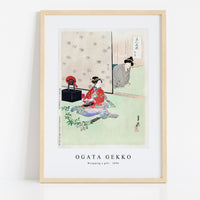 Ogata Gekko - Wrapping a gift (1896)