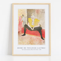 Henri De Toulouse–Lautrec - The Seated Clowness (Miss Cha-U-Kao) 1896
