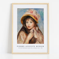 Pierre Auguste Renoir - Girl with Pink Bonnet (Jeune fille au chapeau rose) 1894