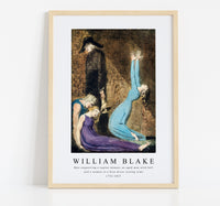 
              William Blake - Man supporting a supine woman, an aged man with bell, and a woman in a blue dress raising arms 1752-1827
            