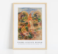
              Pierre Auguste Renoir - Une femme debout et une femme assise dans un paysage 1919
            
