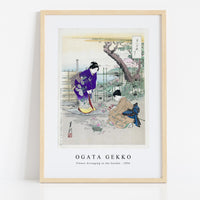 Ogata Gekko - Flower Arranging in the Garden (1896)