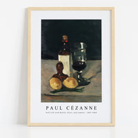 Paul Cezanne - Still Life with Bottle, Glass, and Lemons 1867-1869