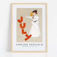 Edward Penfield - Woman lighting up firecrackers 1894