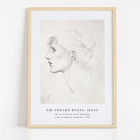 Sir Edward Burne Jones - The Car of Love or Love's Wayfaring - Study of Margaret Drummond (1880)