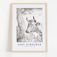 Aert schouman - Head of a cow-1725-1792