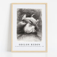 Odilon Redon - The Impotent Wing Did Not Lift the Animal Into That Black Space 1883