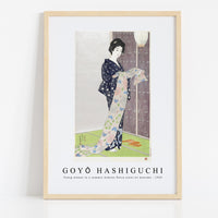 Goyo Hashiguchi - Young woman in a summer kimono Natsu yosoi no musume 1920