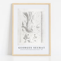 Georges Seurat - Architectural Motifs Double Acanthus Fleuron 1875