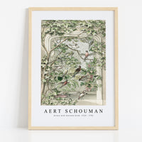 aert schouman - Aviary with fourteen birds -1720-1792