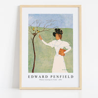Edward Penfield - Woman reaching for birds 1894