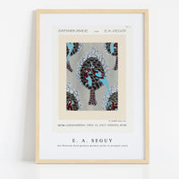 E.A.Seguy - Art Nouveau bird pattern pochoir print in oriental style