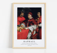 
              Raphael - Portrait of Pope Leo X and his cousins, cardinals Giulio de' Medici and Luigi de' Ross 1518-1519
            