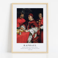 Raphael - Portrait of Pope Leo X and his cousins, cardinals Giulio de' Medici and Luigi de' Ross 1518-1519