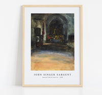 
              John Singer Sargent - Spanish Church Interior (ca. 1880)
            