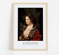 
              Giorgione - Portrait of a Young Woman (Laura) 1506
            