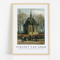 Vincent Van Gogh - Congregation Leaving the Reformed Church in Nuenen 1884