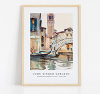 
              John Singer Sargent - A Bridge and Campanile, Venice (ca. 1902–1904)
            