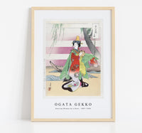 
              Ogata Gekko - Dancing Woman by a Boat (1887–1896)
            