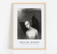 
              Odilon Redon - The Fallen Angel Spreads His Black Wings 1886
            