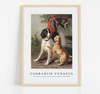 
              Conradijn Cunaeus - Two dogs by a kennel by Conradijn Cunaeus 1828-1895
            