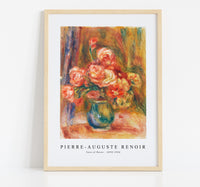 
              Pierre Auguste Renoir - Vase of Roses 1890-1900
            