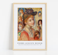 
              Pierre Auguste Renoir - Study of Girls' Heads (Étude de têtes de jeunes filles) 1893
            