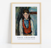
              Paul Cezanne - Boy in a Red Vest (Le Garçon au gilet rouge) 1888-1890
            