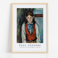 Paul Cezanne - Boy in a Red Vest (Le Garçon au gilet rouge) 1888-1890