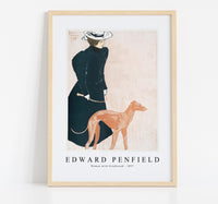 
              Edward Penfield - Woman with Greyhound 1897
            