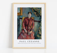 
              Paul Cezanne - Madame Cézanne (Hortense Fiquet, 1850–1922) in a Red Dress
            